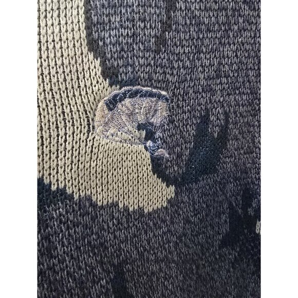 Fine Line Womens Vintage Knit Sweater 80s- Parasailing embroidery Detail- Size L - Picture 6 of 10